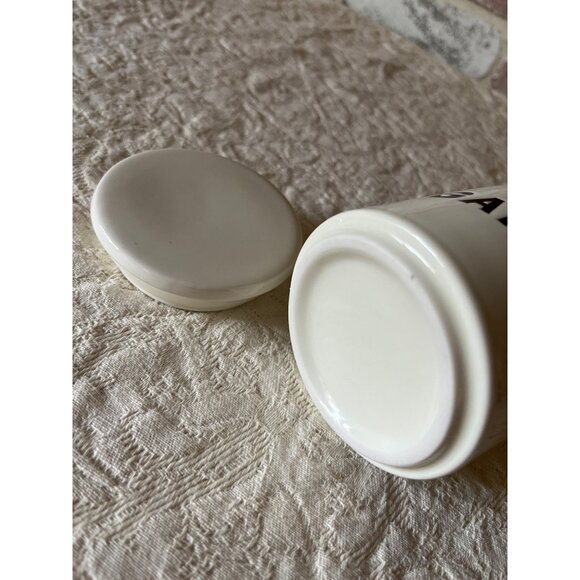 2 Stackable Set Ceramic Sugar & Creamer Jar Minimalist Style Storage Container - Picture 6 of 16